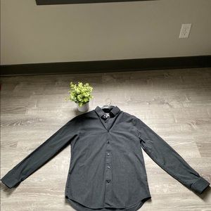 Express Men’s Dk Gray Casual Button-Down Shirt